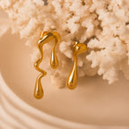 melting liquid gold earrings