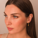metal liquid drop Earrings