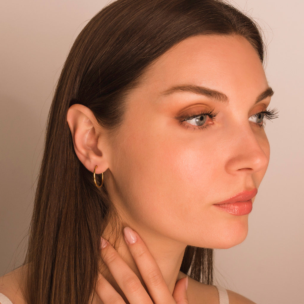 minimal thin Hoop Earrings