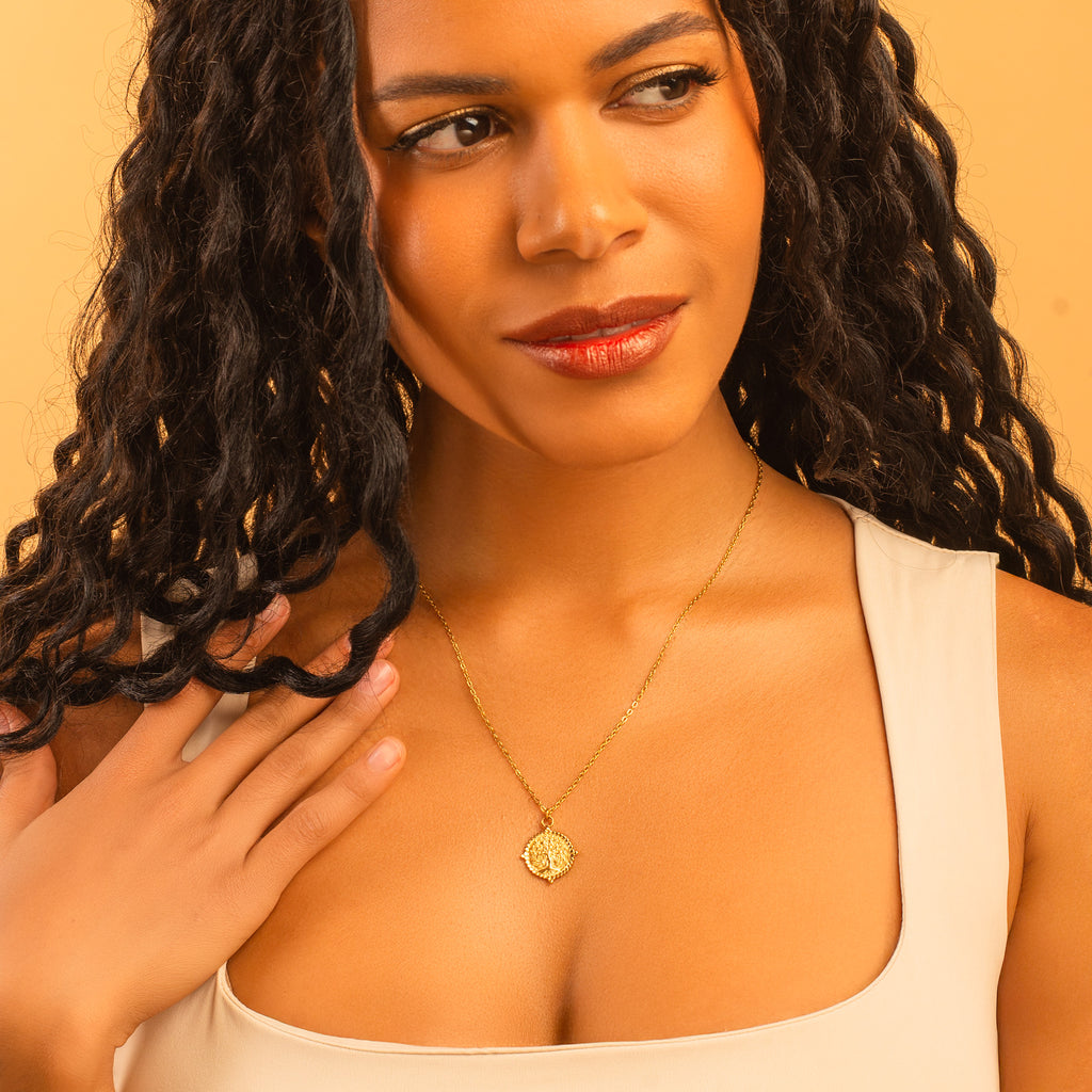 minimalist tree of life necklace