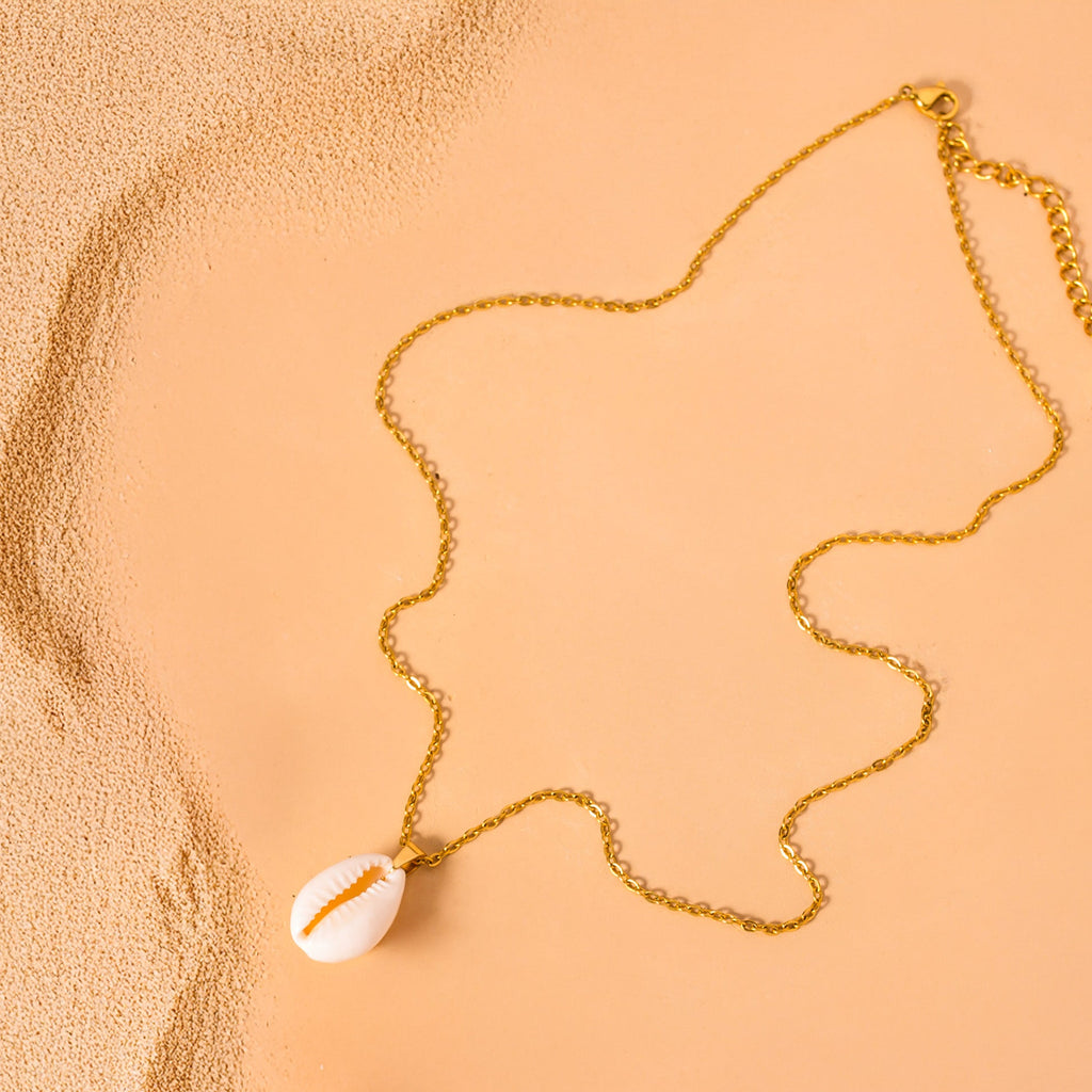 natural cowrie shell necklace