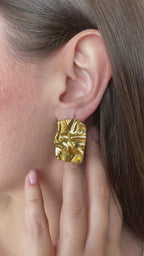 rectangle statement earrings