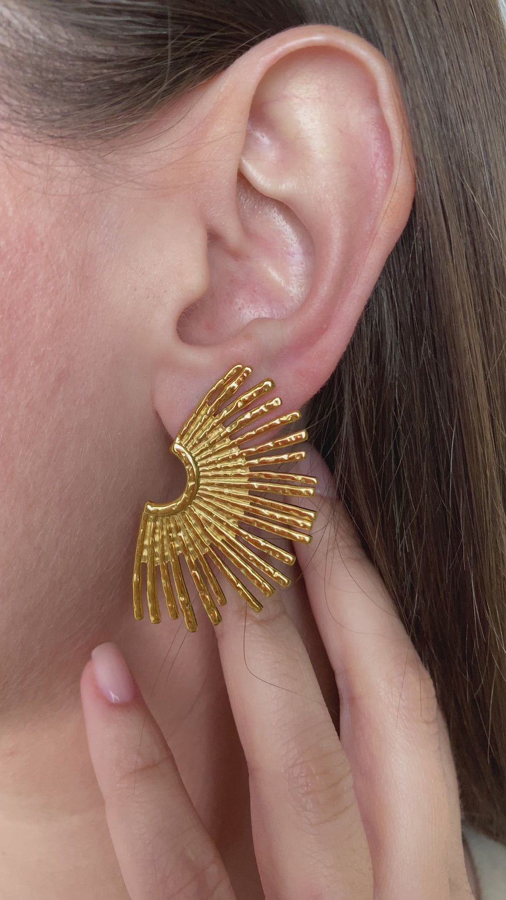 gold sunshine earrings