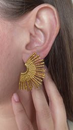 gold sunshine earrings