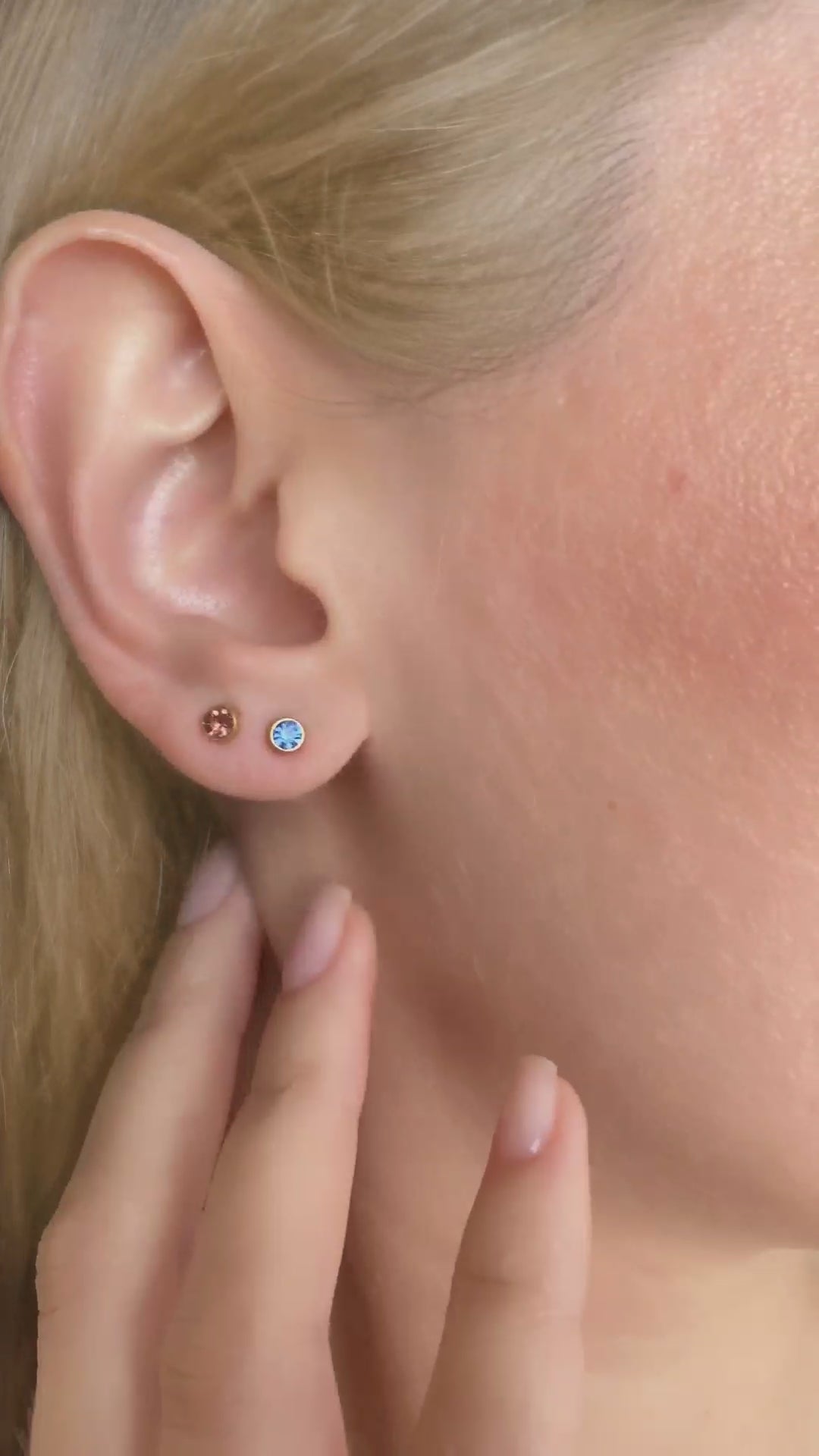 birthstone stud earrings