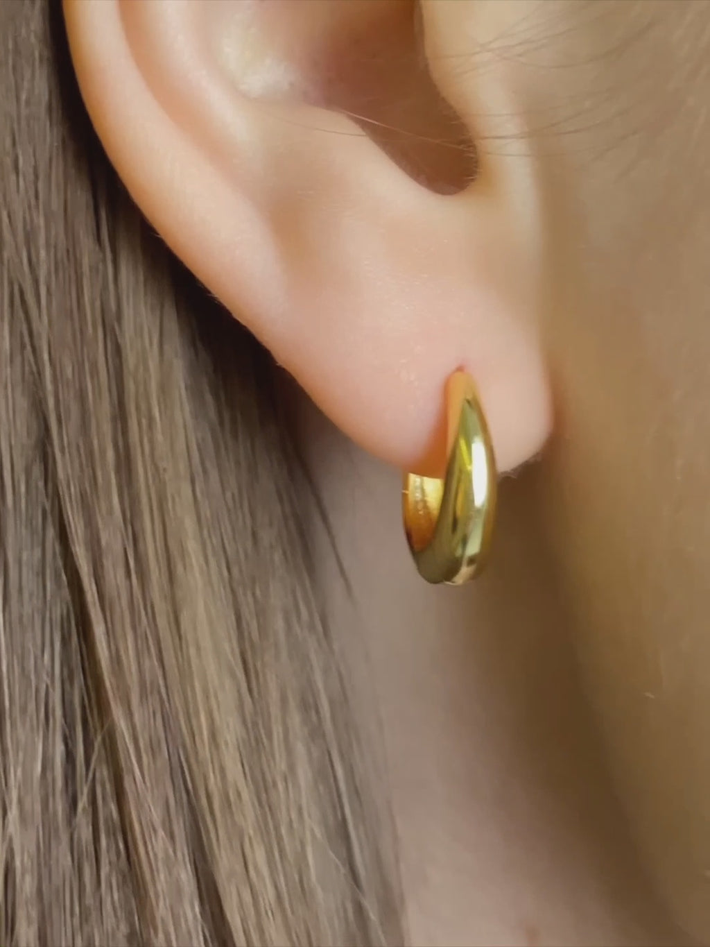 dome huggie hoop earrings