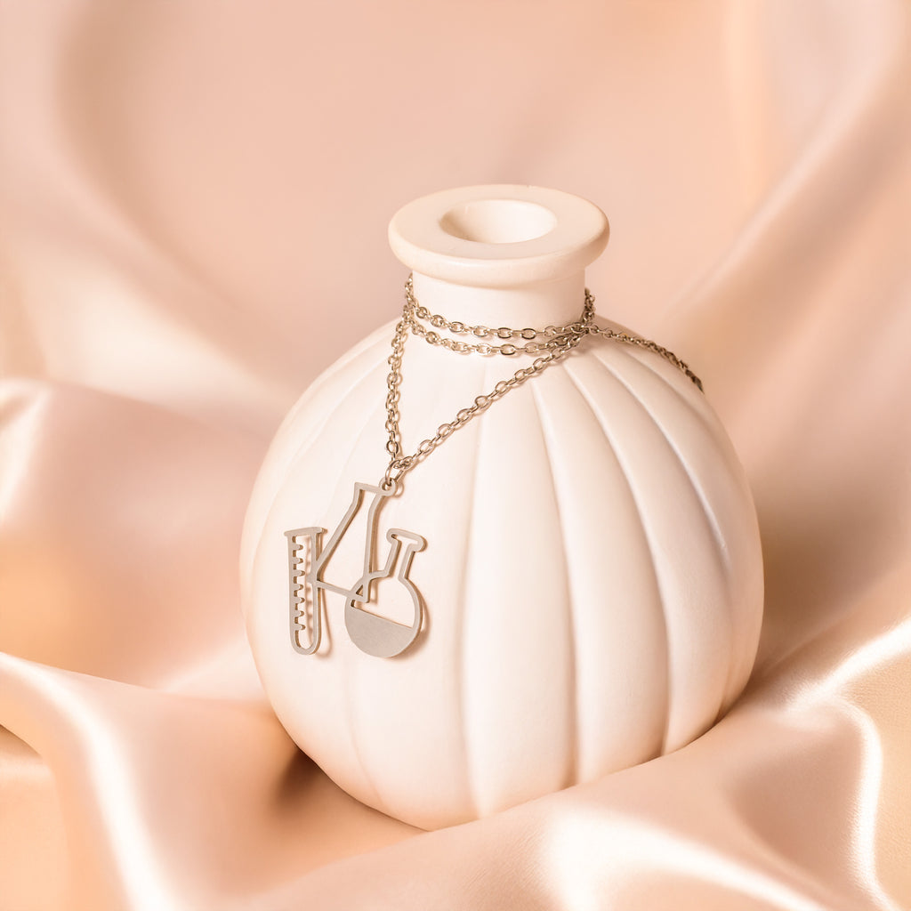 silver Reagent Bottles necklace
