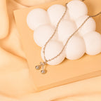 silver cherry necklace