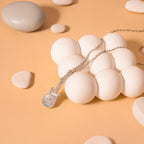 silver guitar necklace