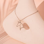 silver horse necklace