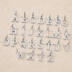 silver initial charms
