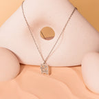 silver luggage necklace
