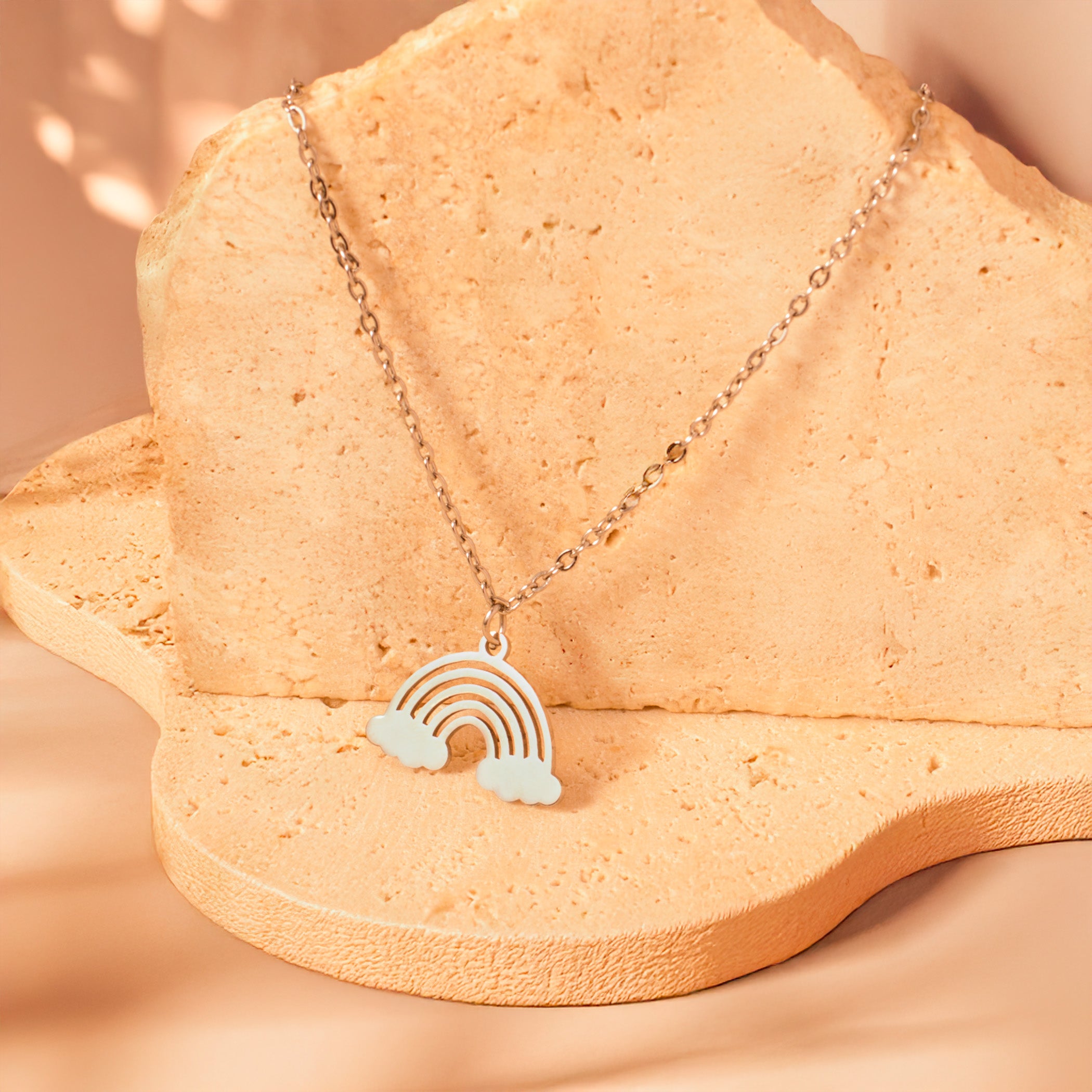 silver rainbow necklace