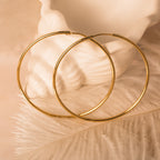 gold thin hoop earrings