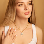 two tone shell necklace
